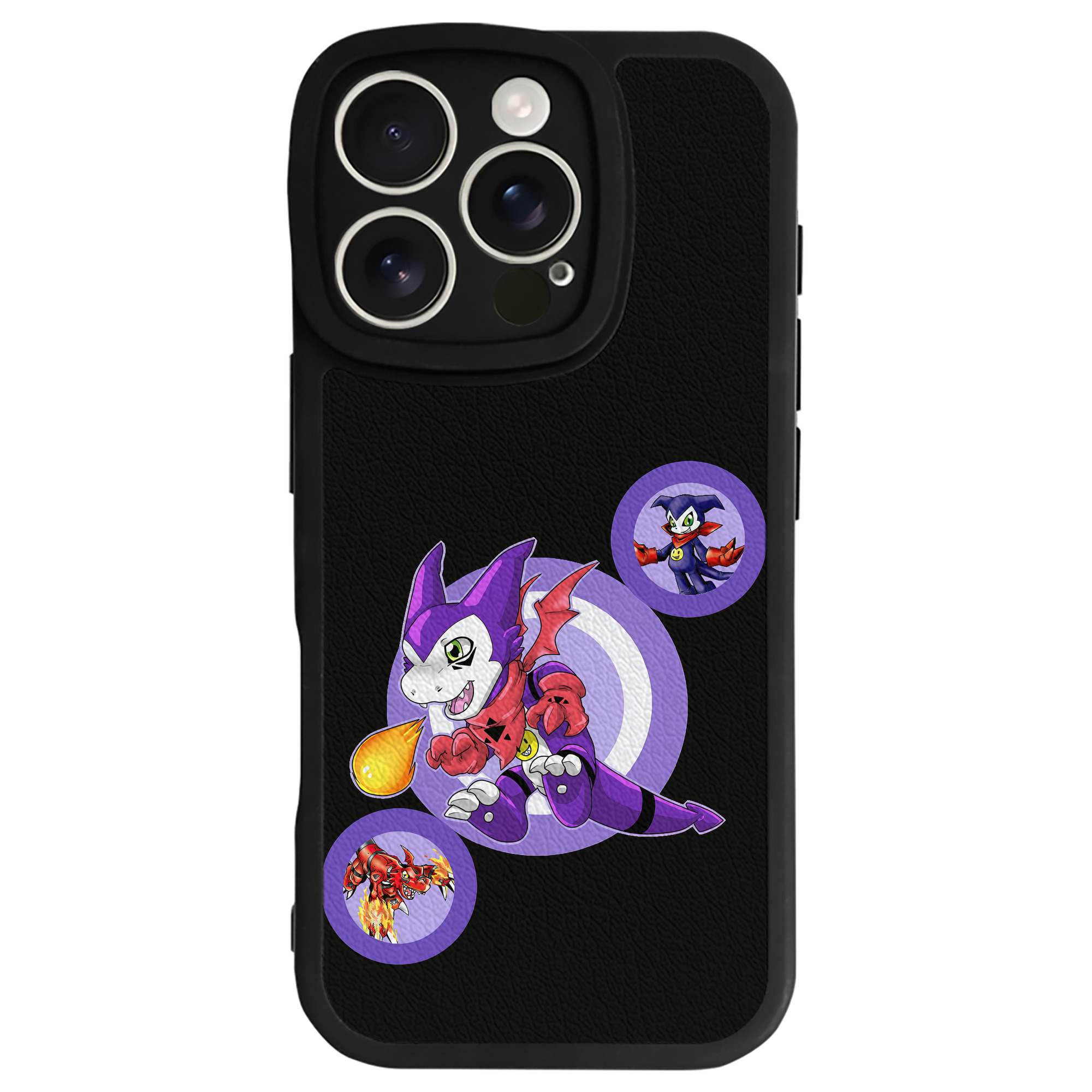 （画像用） Digimon デジタルモンスター/デジモン 【iPhone 16シリーズ対応】シリコンスマホケース（レザー調） 材質：シリコン
